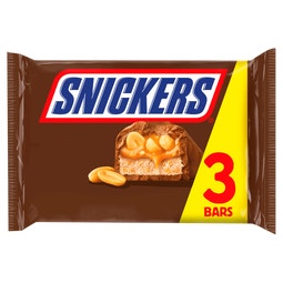 SNICKERS Chocolate Bars Multipack 3 x 41.7g image