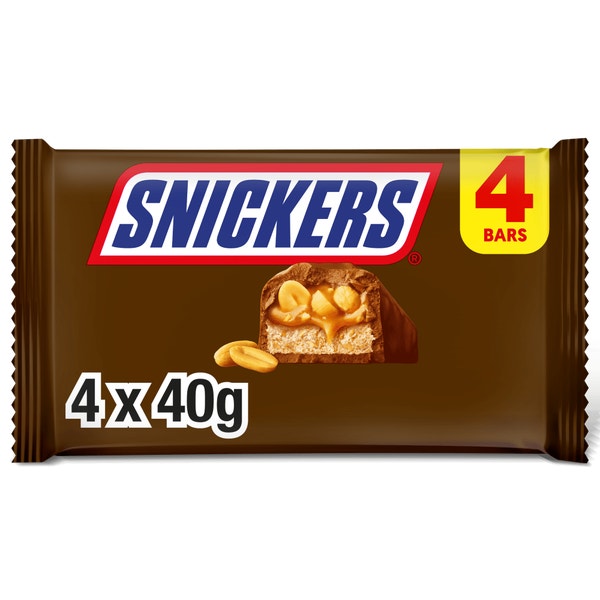 SNICKERS Peanut Multipack Chocolate Bars 4 x 40g