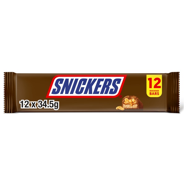 SNICKERS Peanut Multipack Chocolate Bars 12 x 34.5g