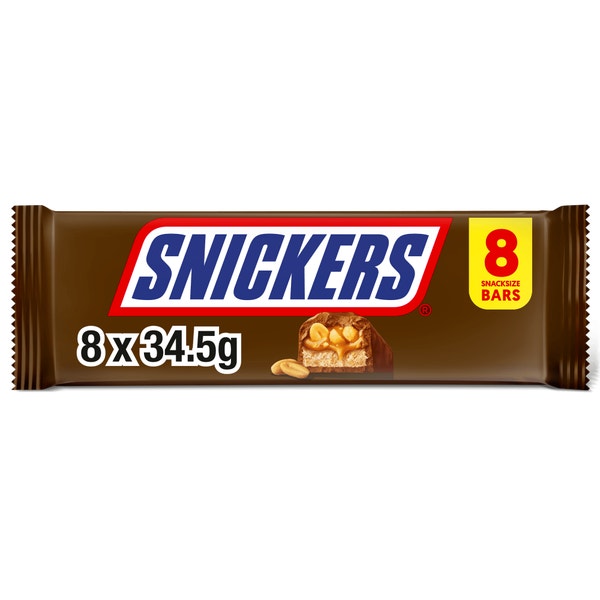 SNICKERS Peanut Multipack Chocolate Bars 8 x 34.5g