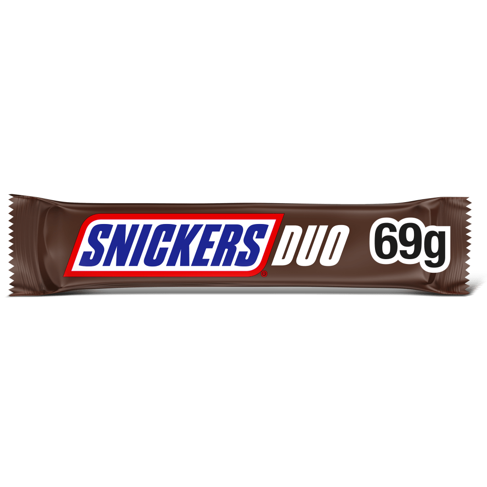 SNICKERS Duo Peanut & Caramel Chocolate Bar 69g