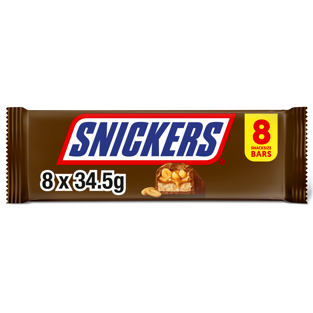SNICKERS Peanut Multipack Chocolate Bars 8 x 34.5g