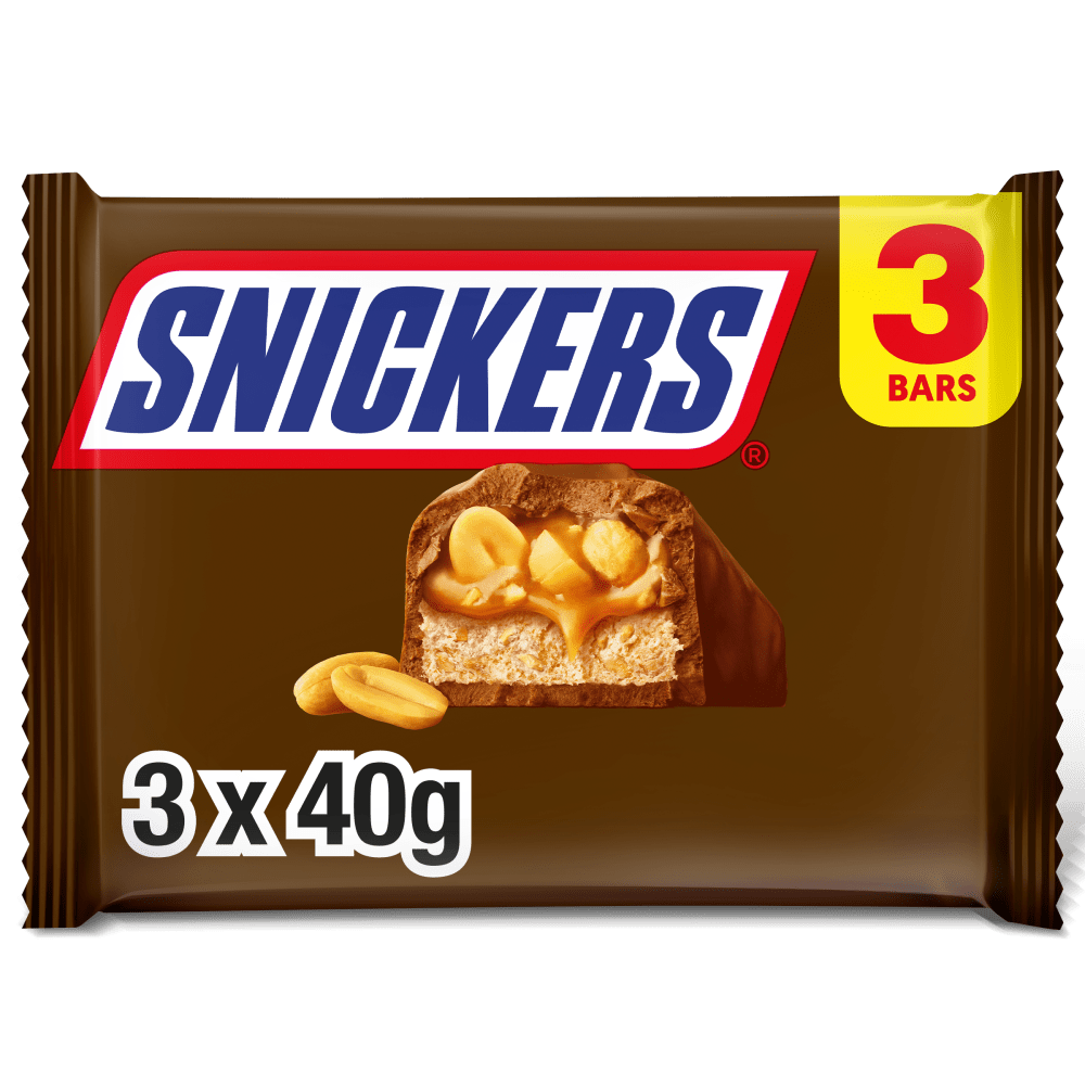 SNICKERS Peanut  Multipack Chocolate Bars 3 x 40g